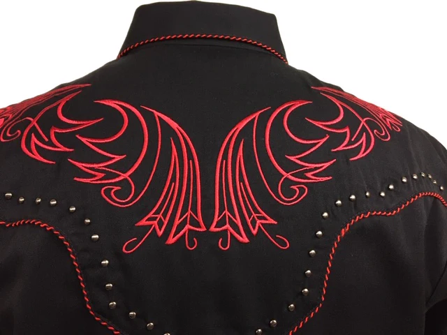 Scully - P-876B Red Embroidery with Studs - Image 3