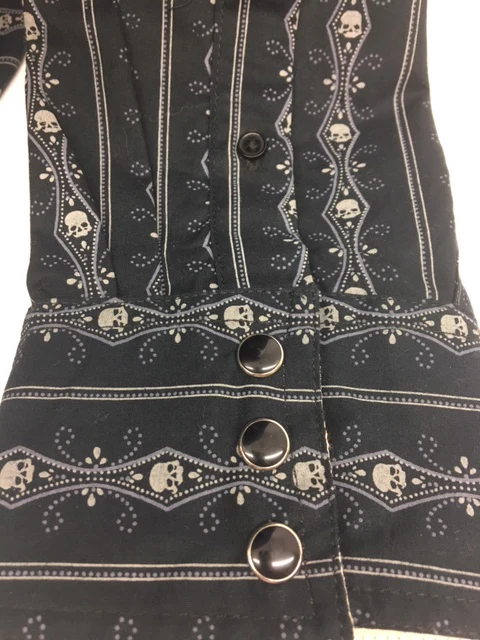 Scully - PS-093 Skull Pinstripe Shirt - Image 4